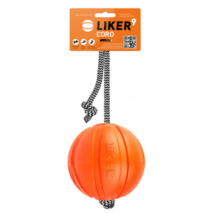 Liker Cord 9 - мячик со шнуром для собак крупных пород